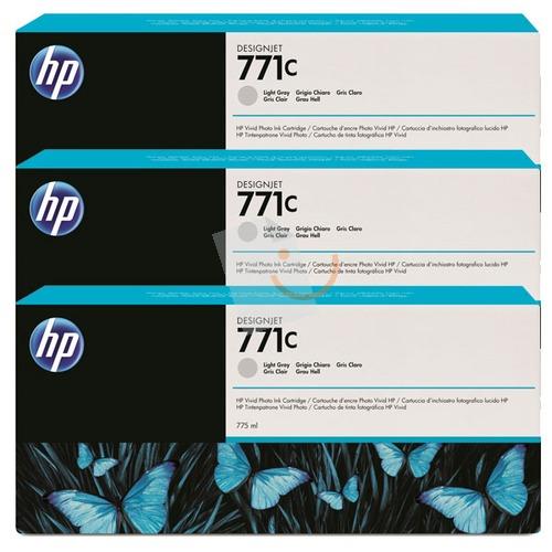 HP B6Y38A 771C 3 Lü Paket 775-ml Açık Gri Kartuş Designjet Z6200 Foto Serisi