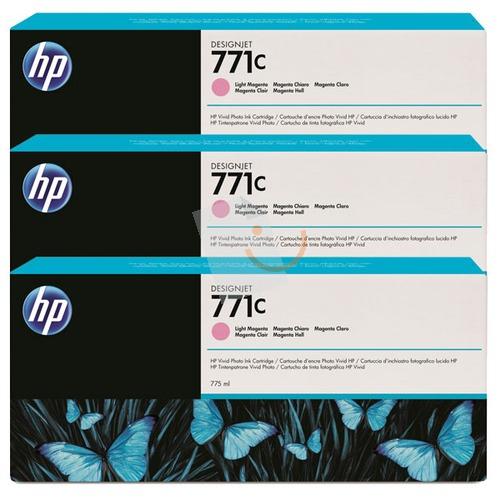 HP B6Y35A 771C 3 Lü Paket 775-ml Light Macenta Açık Kırmızı Kartuş Designjet Z6200 Foto Serisi