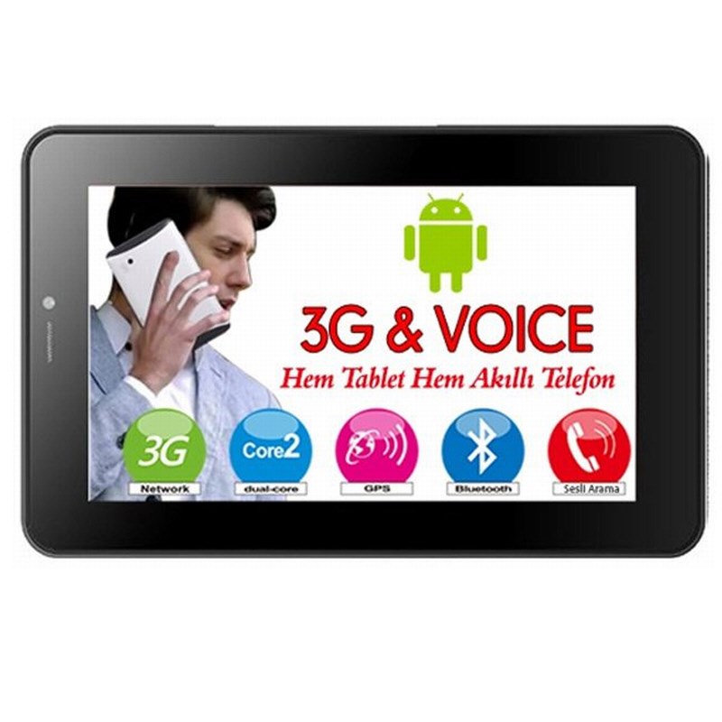 Nextbook NX007HD4G 7 Dual Core A5 1.0GHZ 1GB 4GB 3G Voice Telefon Özellikli Android