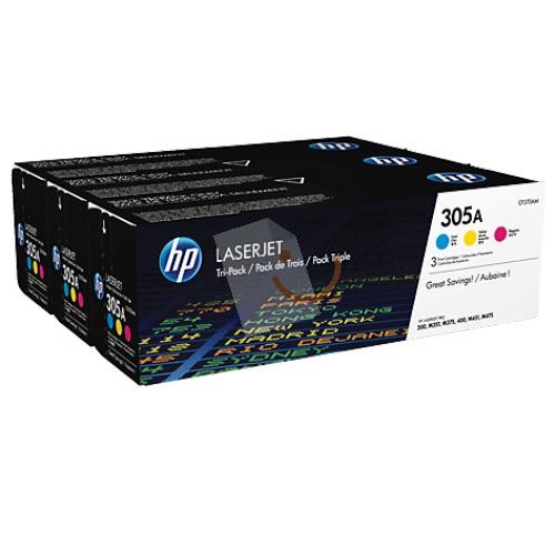 HP 305A CF370AM Mavi Kırmızı Sarı Toner 3 Lü Paket M375 M451 M475