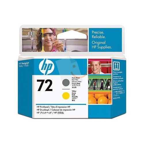 HP 72 C9384A Mat Siyah ve Sarı Baskı Kafası Designjet T610 T620 T1100 T1200 T2300