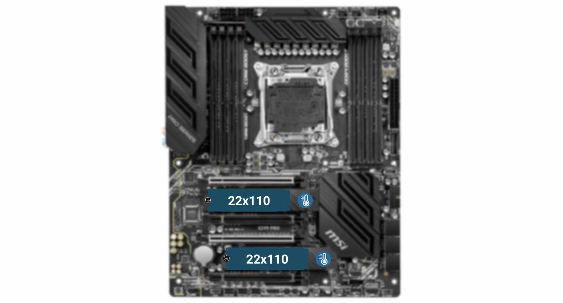 MSI X299 PRO Twin Turbo M.2 with M.2 Shield FROZR
