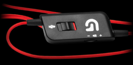 Close up of on-cable controls